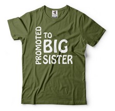 Promoted To Big Sister T-Shirt Big Sister Baby Announcement Shirt Big Sister Tee