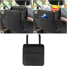 Car Seat Back Organizer, PU Leather Automotive Backseat Hanging Storage Pocket,