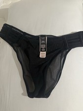 Victoria's Secret Cheeky Sheer Mesh Panties Solid Black Size S 1 Pack