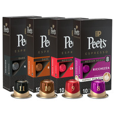 Peet's Coffee, Espresso Capsules Variety Pack, Intensity 8 11, 40 Ct