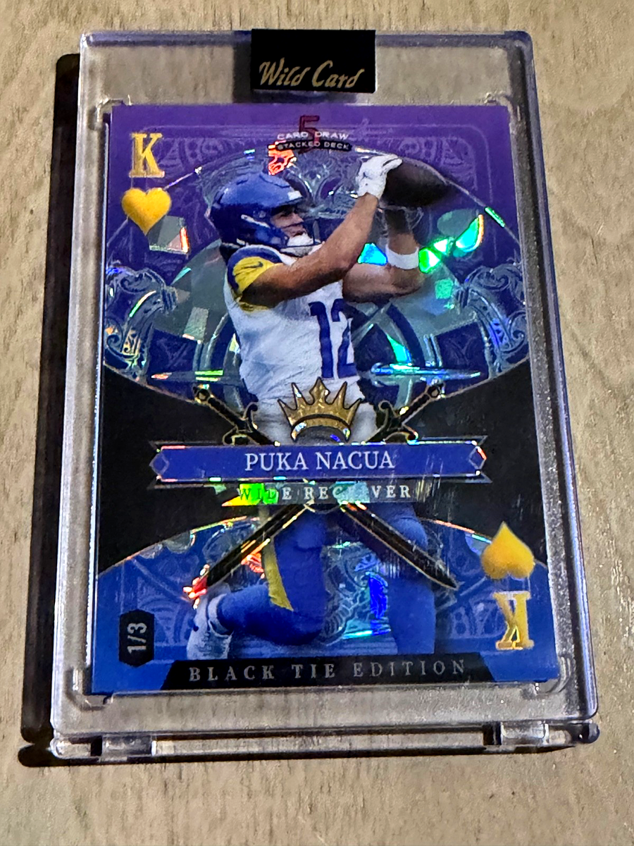2026 Puka Nacua King of Hearts #1/3 Black Tie Edition Wild Card