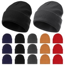 15 Pack Winter Beanie Hats Bulk, Knit Skull Caps Toboggan for Men Women -...