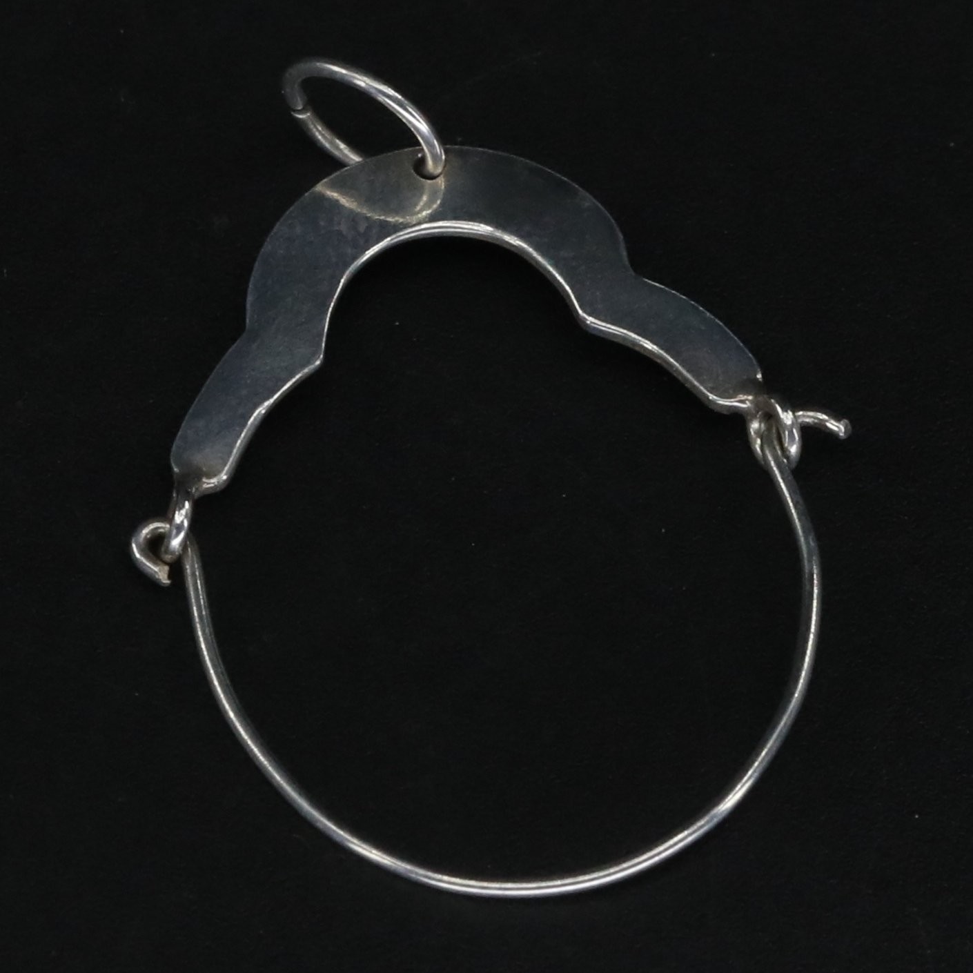 VTG Sterling Silver - Solid Charm Holder Necklace… - image 1