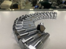 3/8-24 X 1 3/4" Chrome hex head bolt grade 5 Bolts Qty 20 pcs Made in the USA