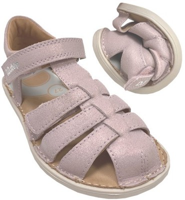 Leder Riemchen Sandalen Barfußschuhe, Zehen & Fersenschutz von D.D.Step Barefoot