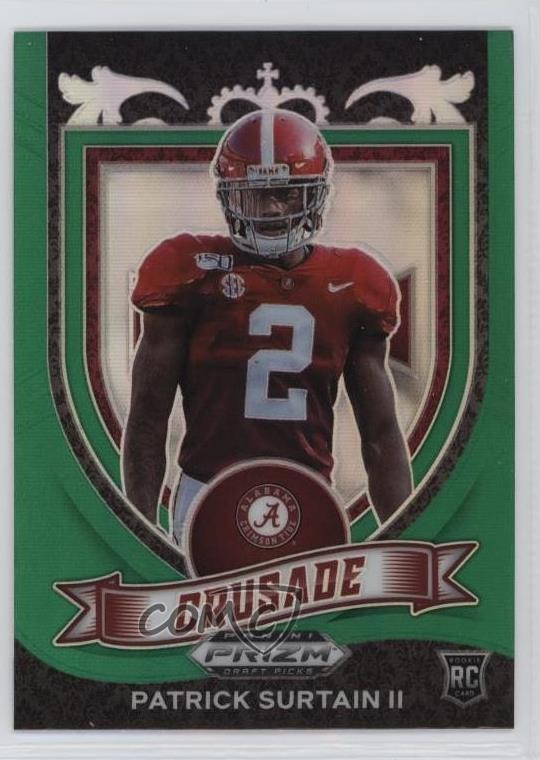 2021 Panini Prizm Draft Picks Crusade Green Patrick Surtain II #178 Rookie RC