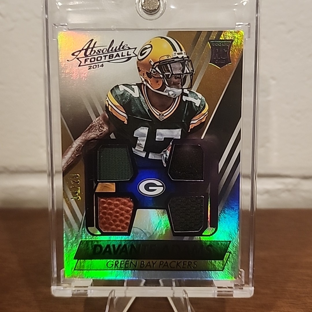 Davante Adams Panini Absolute Rookie Jersey Quads #DA Jersey/Ball