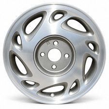 1996-1997 Saturn S Series 15 Oem Wheel Rim - Machined Silver