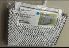 Room Essentials Everyday Chenille Bath Rug Set Set of 2 17  X 24  NIP