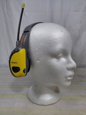 Sony Sports Walkman SRF-HM55 FM AM Radio Headphones Yellow Vintage Retro AVLS