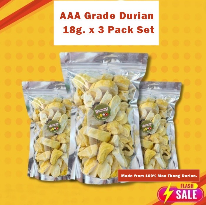 Freeze Dried Monthong Durian Thai King Fruit Snack 100% Natural Crispy Chips Eat