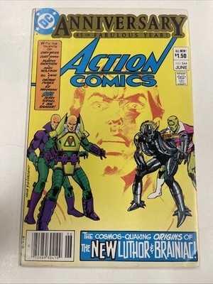 ACTION COMICS #544 (1983) Newsstand 1st Appearance Luthor Armor New Brainiac DC