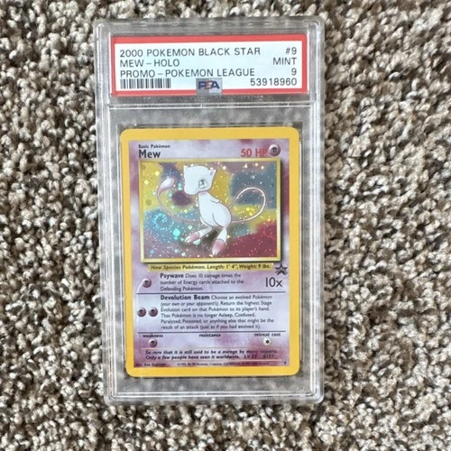 Pokémon Mew 09/53 Wotc Promo League Holo PSA 9 Black Star English