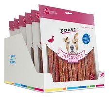 DOKAS - Entenbrust in Streifen XL Hundesnack Kausnack Ente 6er Pack (6 x 500g)
