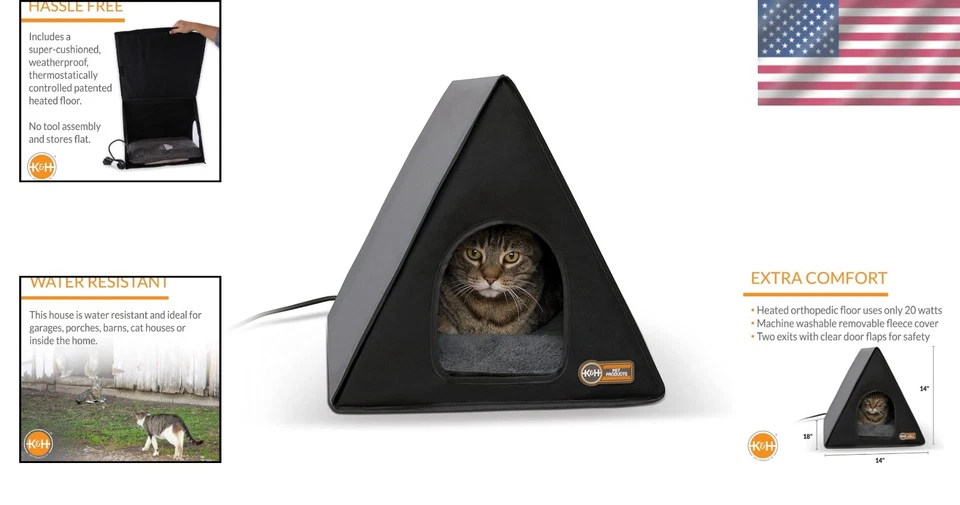 Refugio resistente a la intemperie con calefacción exterior aletas extraíbles aisladas grises Foto 2 de 4