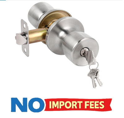 HOSOM Door Knob with Lock and Key, Keyed Entry Door Knob, Exterior and Interior