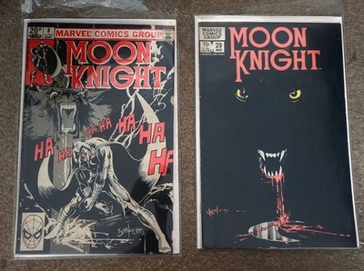 Moon Knight #8 UK & #29 US Marvel Comics Group June 1981 &March '83 Bagged/board