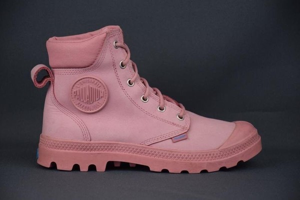Women Palladium Boots Pink Leather 38