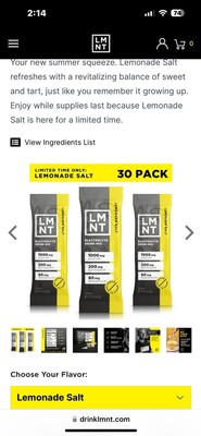 Lmnt Lemonade 30 Pack Only One On eBay
