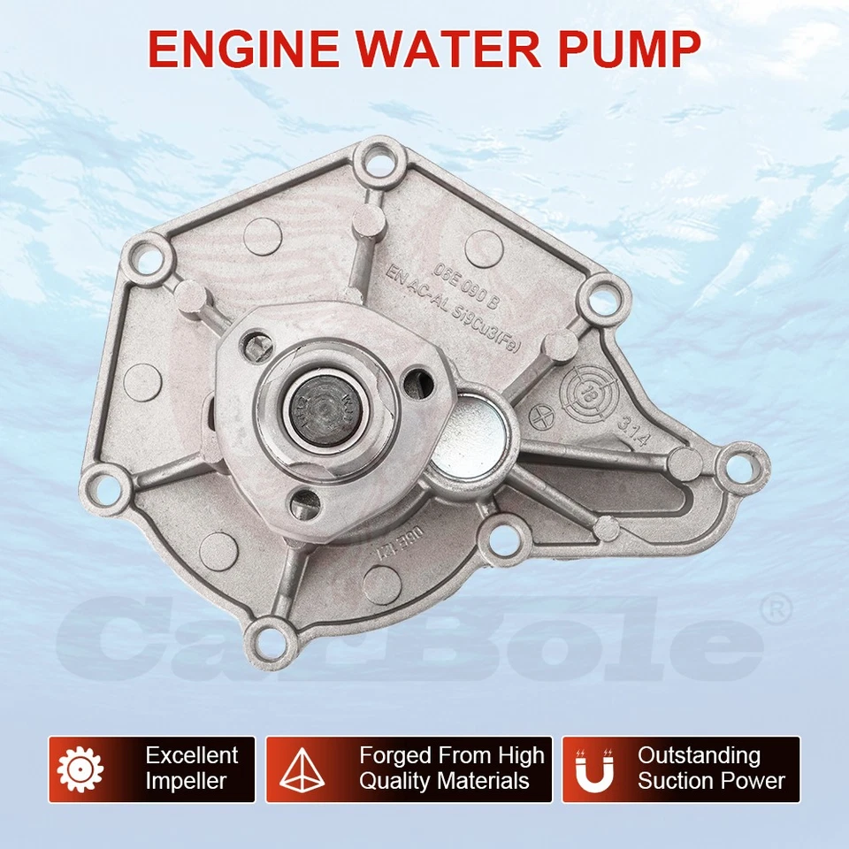 Bomba de agua termostato tubo 3,2 L kit de refrigeración 06E121018B para Audi Q5 A5 A4 2008-12 Foto 4 de 4