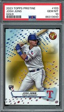 2023 Topps Pristine Josh Jung Gold Refractor Rookie #12/50 PSA 10