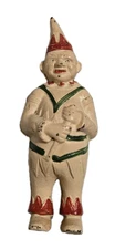 1908 Clown Coin Bank Cast Iron Antique Original A.C. Williams Co. NICE Condition