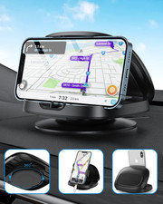 Car Phone Holder for Dashboard, 360� Rotatable Horizontal & Vertical Viewing Car