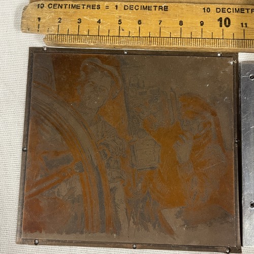 Antique Handmade Etched Copper Printing Plates In Envelopes - Picture 14 of 16