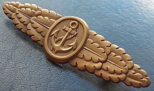 ✚11064✚ German Kriegsmarine Naval Combat Clasp post WW2 1957 pattern maker ST&L - Picture 3 of 10