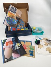 2 New KiwiCo Doodle Crate Handcrafted Paper Bowls Zipper Pulls - Complete