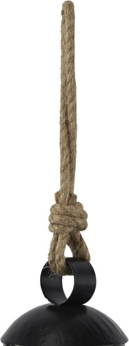 Gold Metall Tibetisch inspiriert Deko Riesen XL Kuh Glocken mit Jute hängendes Seil - Bild 3 von 16