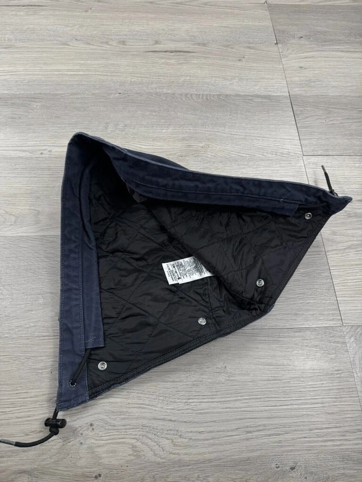 Синяя стеганая холщовая рабочая одежда с капюшоном Carhartt Duck Hood один размер A149 - Изображение 4 из 4