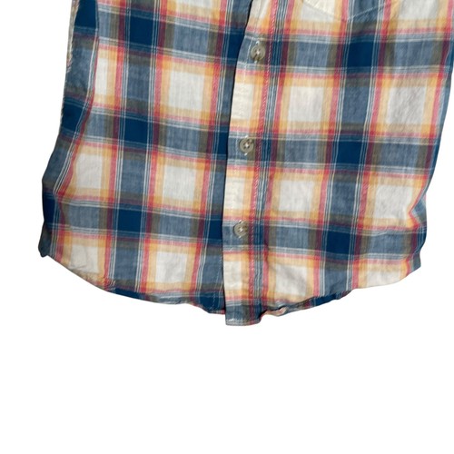 Wrangler Shirt Boy's 5 Plaid Button Up Short Sleeve Collared Shirt - Picture 3 of 8
