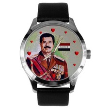 WHY WAS SADDAM HUSSEIN SO LOVED VINTAGE IRAQI SOLID BRASS WATCH USA TARIFF INCL