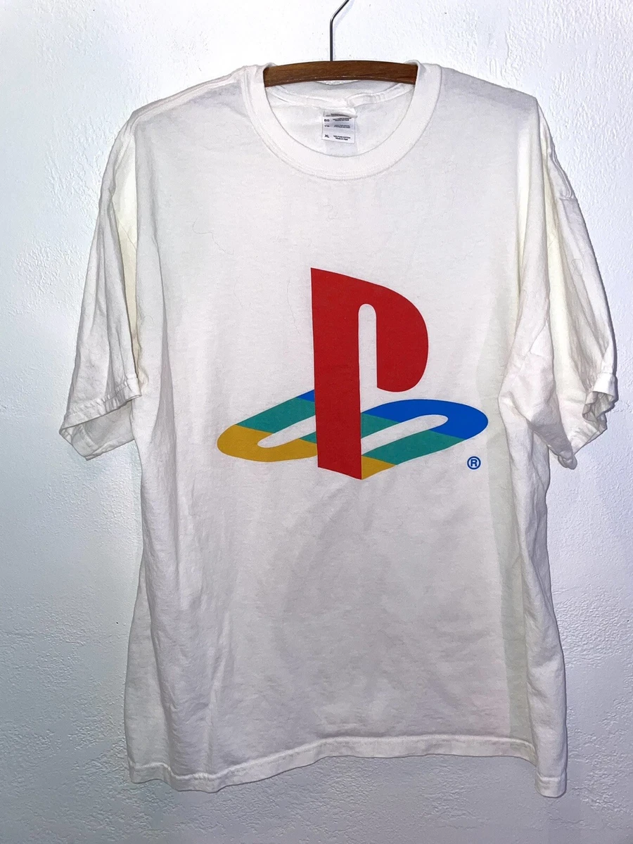 vintage 90s playstation promo t shirt white Big Logo eBay