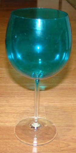 2x Crate and Barrel (376-051) Gem Aqua Long Stem, Baloon Wine 21oz Glasses - Picture 7 of 9
