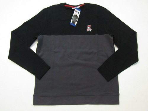 FILA GRAY BLACK Long Sleeve Pullover 