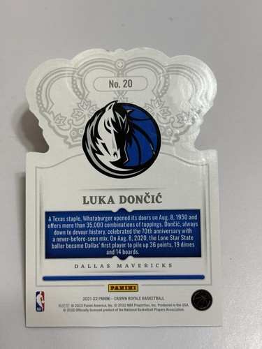 2021-22 Crown Royale #20 LUKA DONCIC Bronze Cracked Ice **FREE SHIPPING** Lakers - Picture 2 of 2