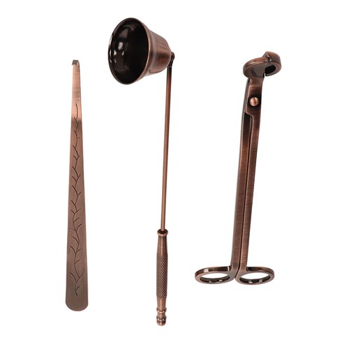 3pcs Candle Accessory Set Steel Care Kit 3 in 1 Bronze Scented Candles Trimmer - Picture 5 of 12