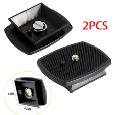 2Pcs Quick Release Plate For SLR DSLR Digital Camera Tripod Screw Adapter Mount