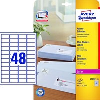 Avery Zweckform Mini-Etiketten, 45,7 X 21,2 Mm, Weiá