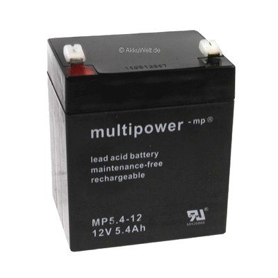 Blei-Gel Akku 12V 5,4Ah Flymo Sabo Accu Batterie Aku Acku Battery Bateria Flümo