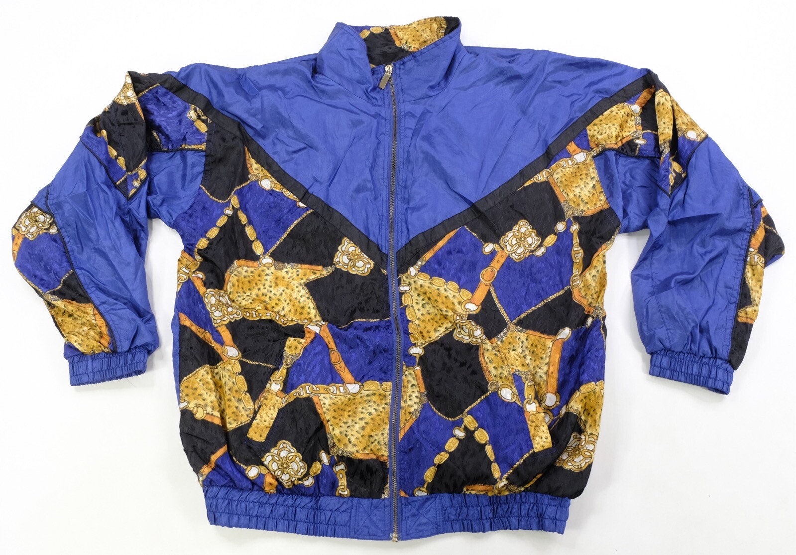 Rare VTG BASIC EDITIONS Color Block Chains Graphi… - image 1