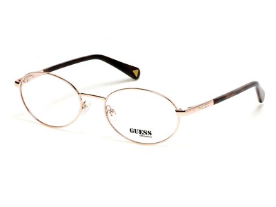 GUESS GU8239 Gold & Tortoise 032 Round Metal Eyeglasses Frame 55-19-140 GU 8239