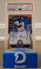 2023 BOWMAN CHROME PROSPECTS YOSY GALAN ORANGE SHIMMER AUTO #/25 CPA-YGA PSA 10