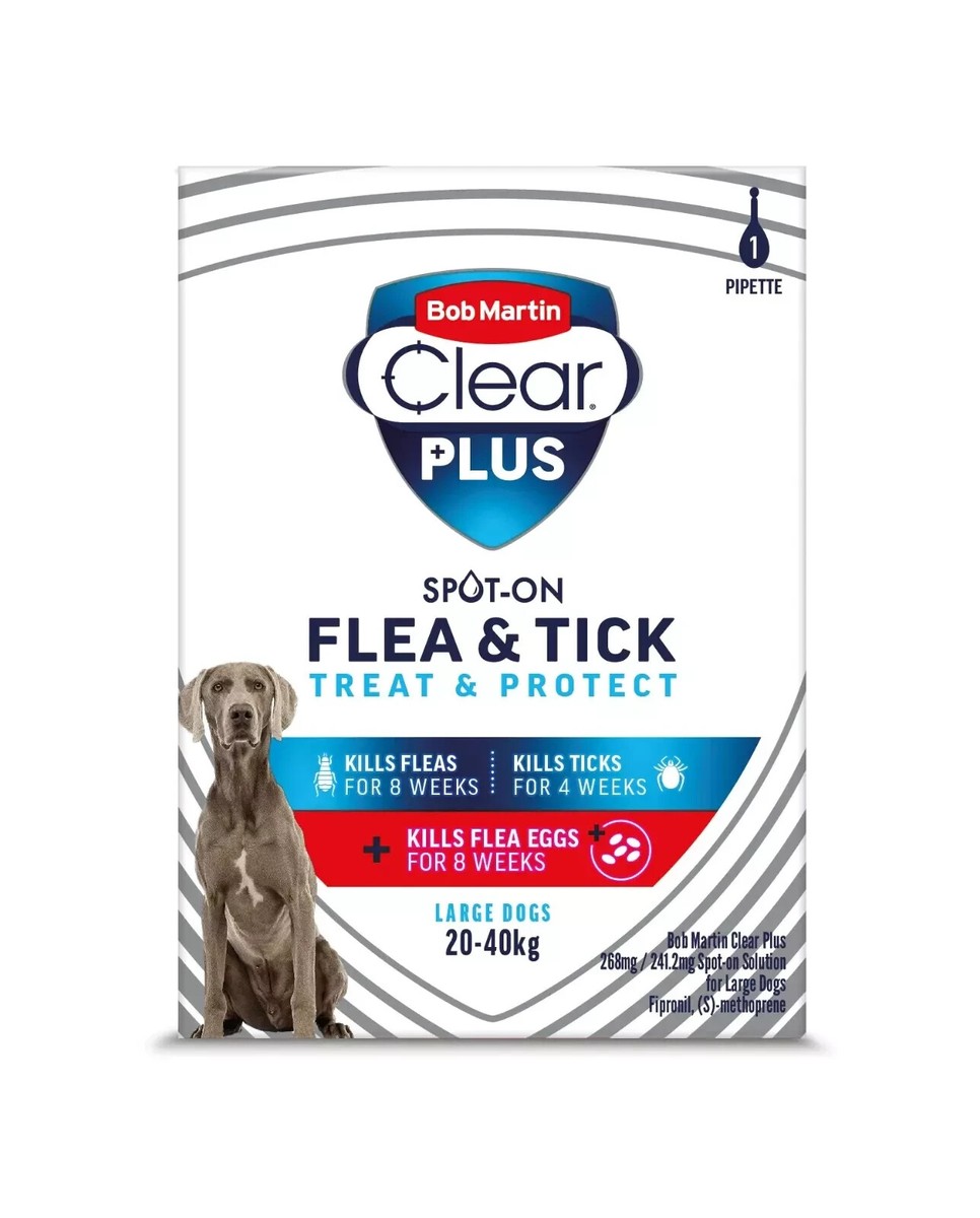 Bob Martin Clear Plus Spot-On for LARGE Dogs 20-40kg – Pipette
