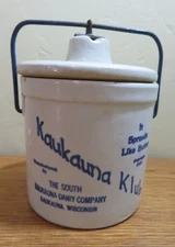 Kaukauna Klub Cheese Crock With Old Style Bail Lid Wisconsin Dairy Company