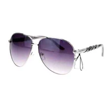 Women's Pilot Sunglasses Classic Fashion With Twist Design Temple UV400