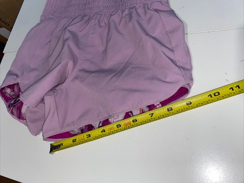 AVIA Reversible Running Shorts Girls Purple Floral Stretch - Picture 9 of 11