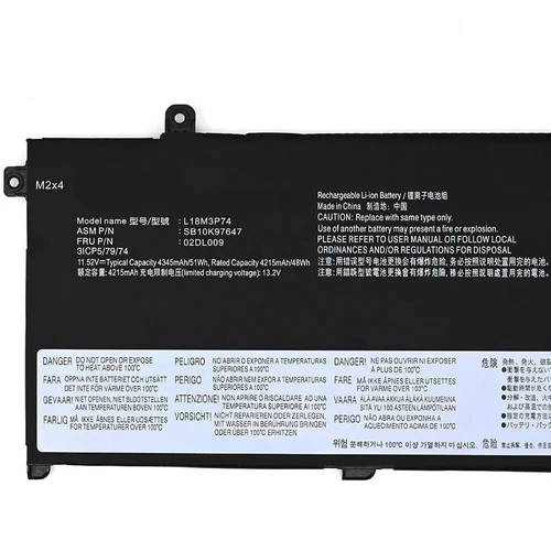 51wh L18M3P74 L18M3P73 L18L3P73 Battery For Lenovo ThinkPad T490 T495 P43S - Picture 2 of 7